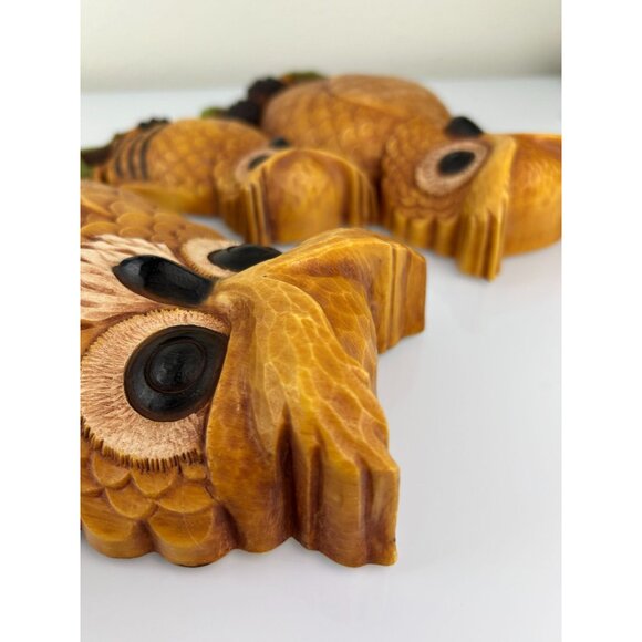Homco Set of 2 Owl Wall Art Hangings Plastic Mid-Century Modern Vintage Bird - Picture 14 of 16